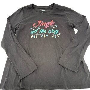 Jingle All The Way Black Long Sleeve Shirt